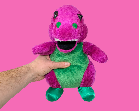Peluche Barney le dinosaure vintage des années 1990