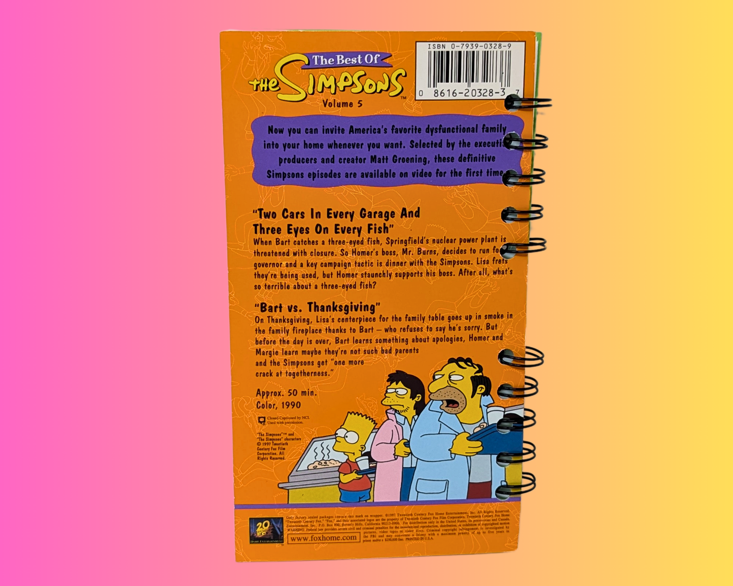 The Best of the Simpsons Volume 5 VHS Movie Notebook