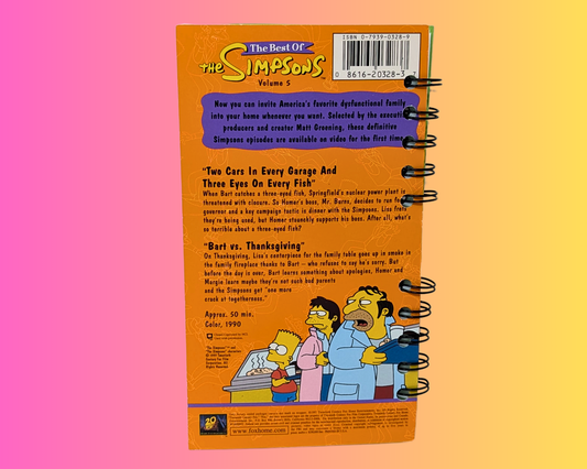 The Best of the Simpsons Volume 5 VHS Movie Notebook