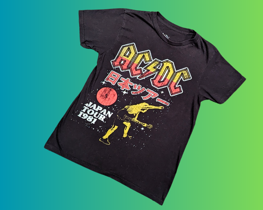 Y2K AC/DC Japan Tour 1981 T-Shirt Size S