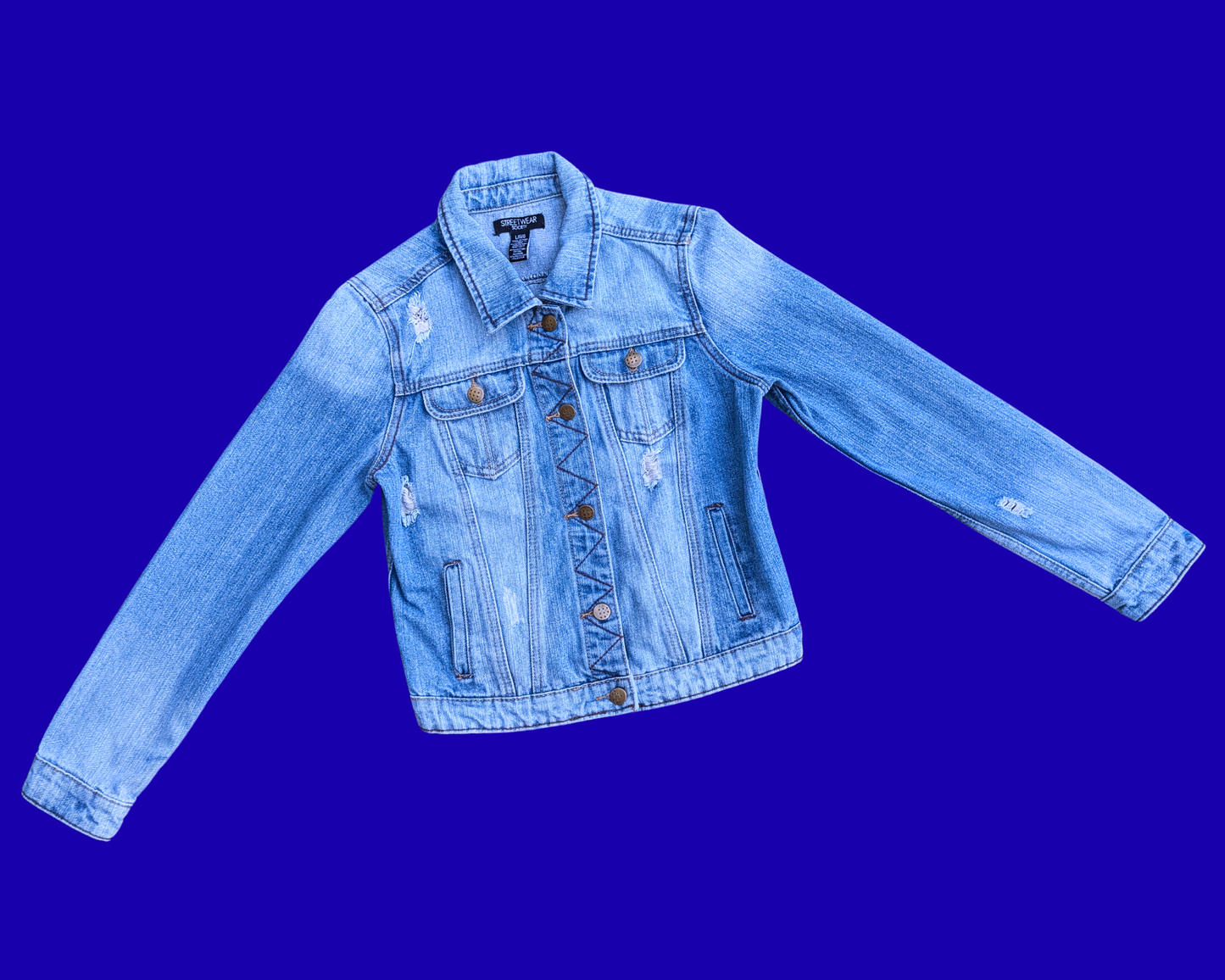 Handmade, Upcycled Naruto Denim Jacket Size L