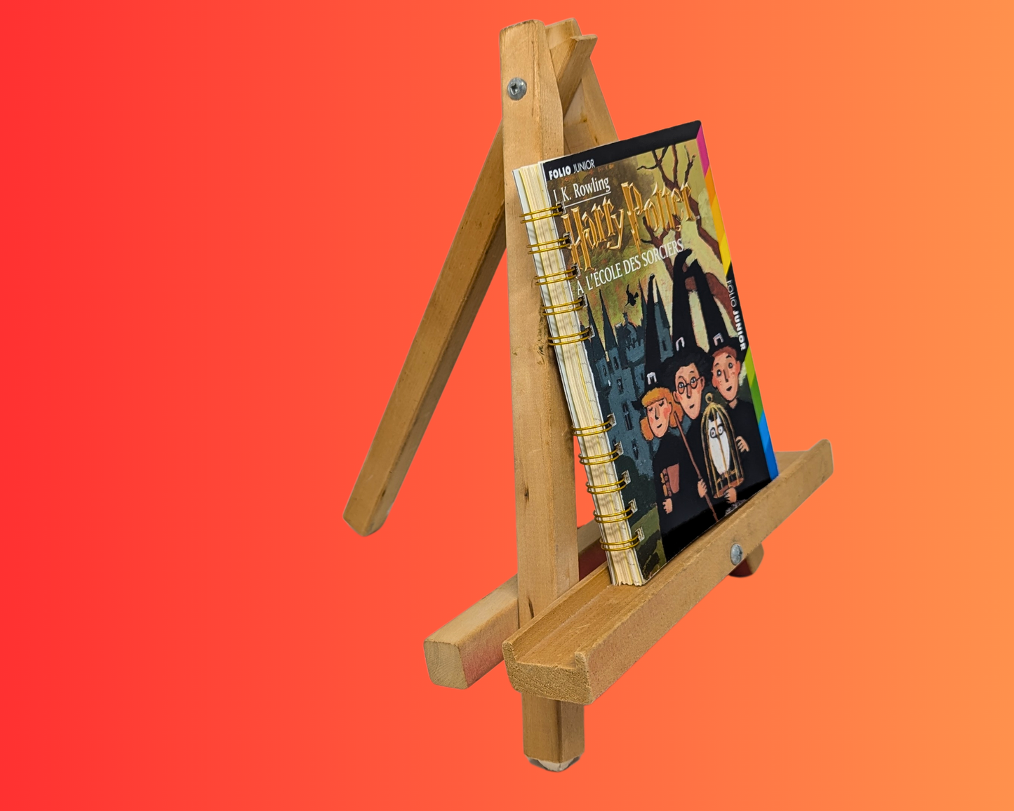 Handmade and Upcycled Harry Potter à l'École des Sorciers Novel by J.K. Rowling Notebook