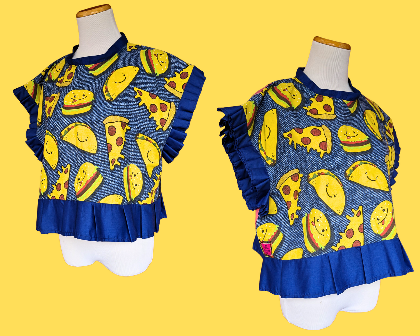 Fait à la main, robe t-shirt Pokemon drap de lit recyclé pour SML-XL