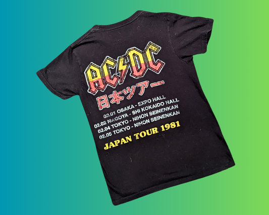 Y2K AC/DC Japan Tour 1981 T-Shirt Size S