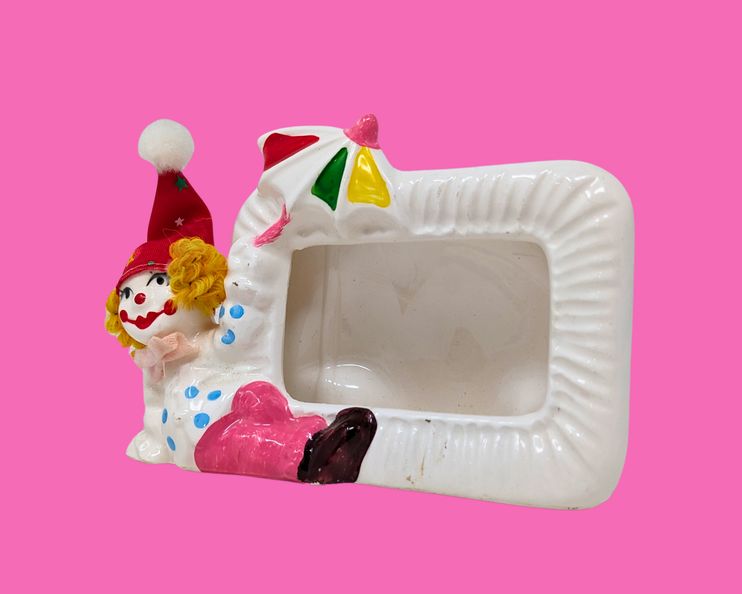 Cadre vintage petit clown des années 1990