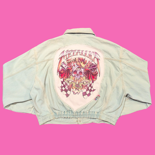 Metallica Upcycled Denim Jacket Size XXL for Men