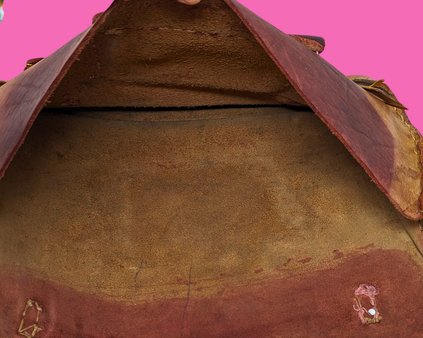 Sac messager vintage en cuir véritable des années 1970