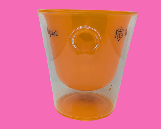 Orange Veuve Clicquot Champagne Plastic Ice Bucket