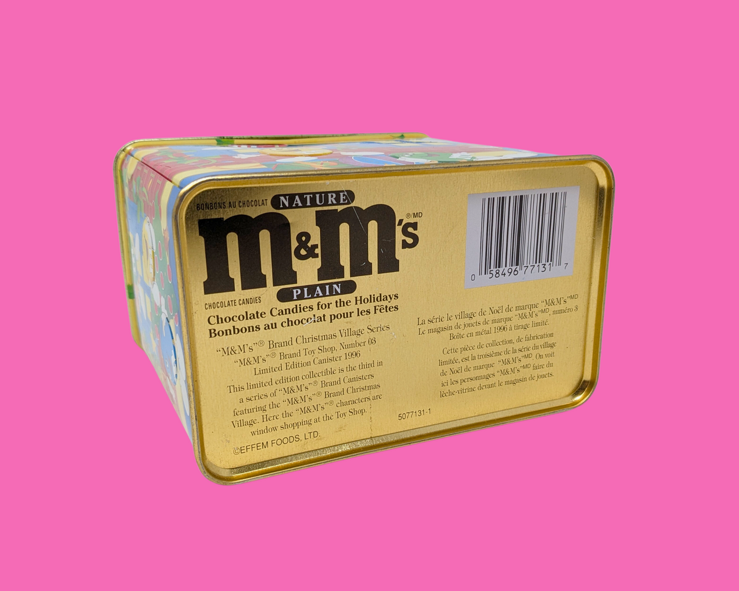 Vintage 1990's M&M Candy Tin Box