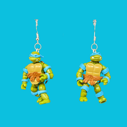 Boucles d'oreilles Tortues Ninja faites à la main et recyclées