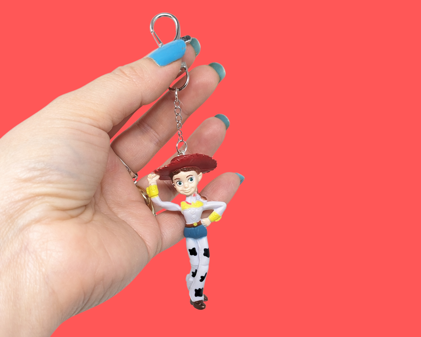 Handmade, Upcycled Toy Story Jessie Toy Keychain