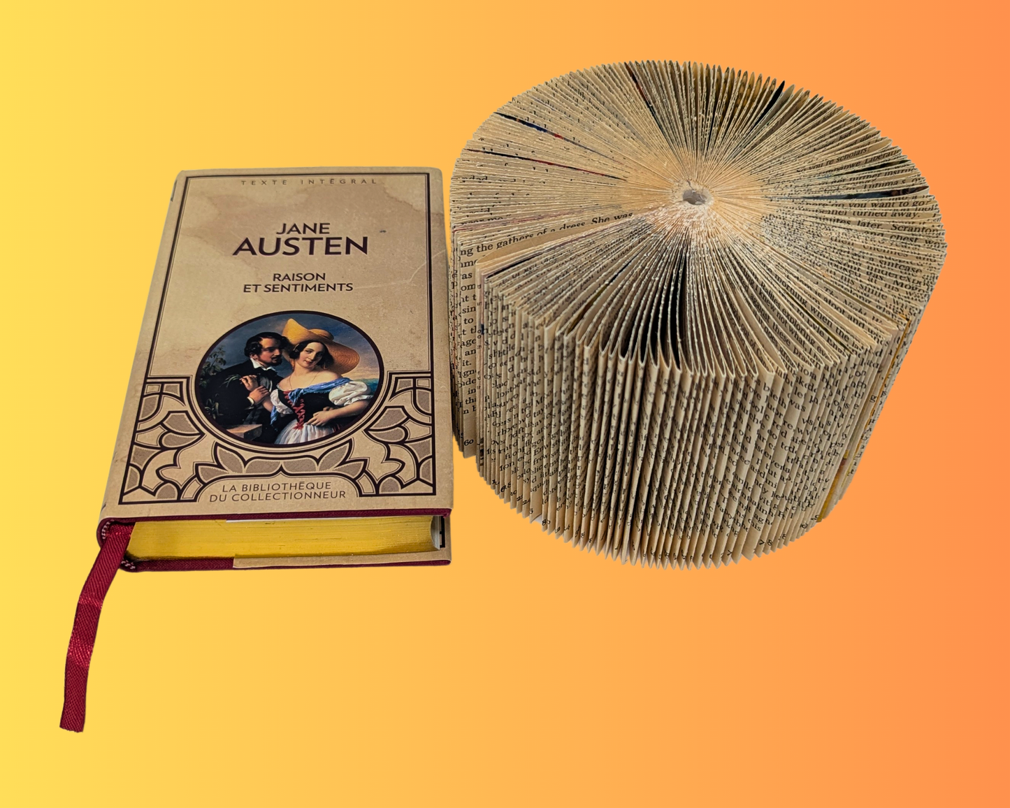 Handmade and Upcycled Book Folding Art Sculpture