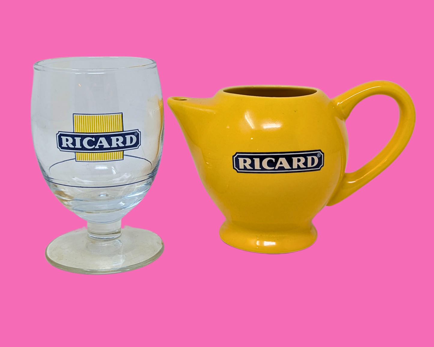 Verre et pichet Ricard vintage