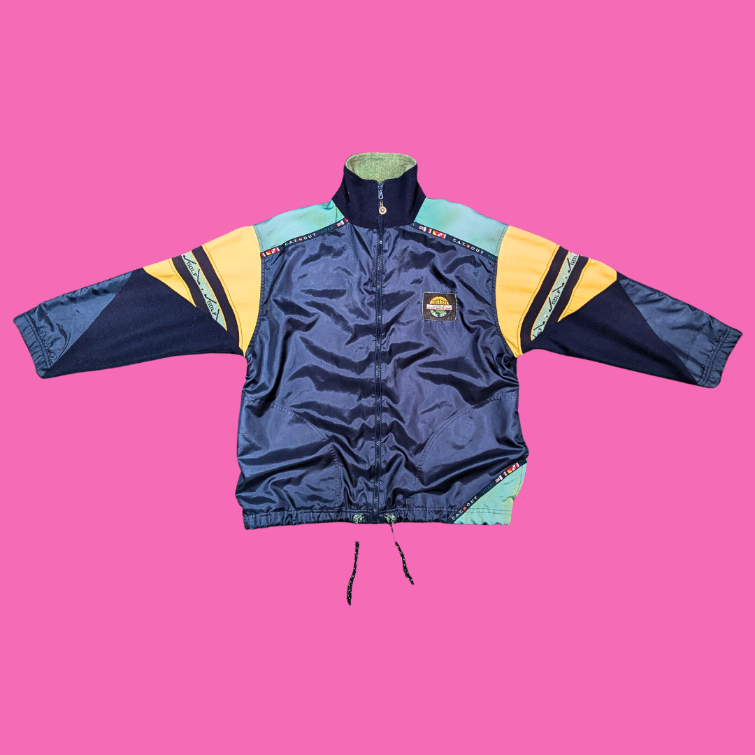 Vintage 1990's CAT OUT Navy Blue Jacket Size S