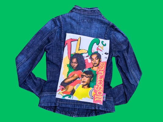 Veste TLC No Scrubs, fabriquée à la main et recyclée, taille M