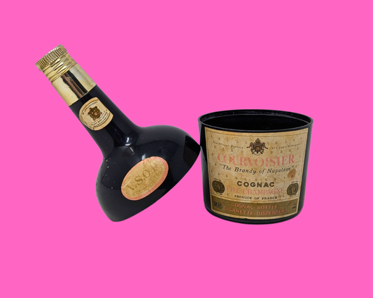 Seau à glace en plastique pour cognac Courvoisier vintage des années 1980