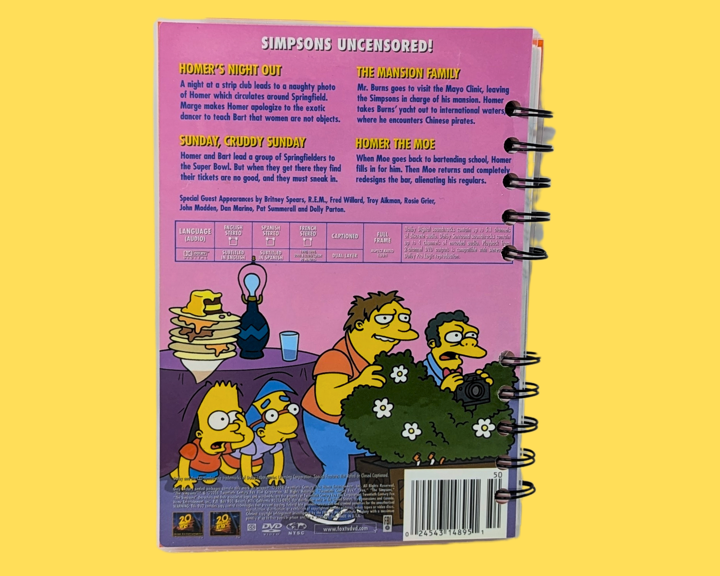 The Simpsons Gone Wild DVD Movie Notebook