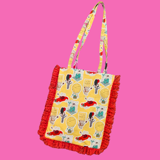 Handmade, Upcycled Babar Tote Bag