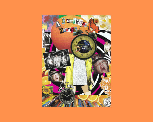 Impression d'un collage fait main d'Orange mécanique