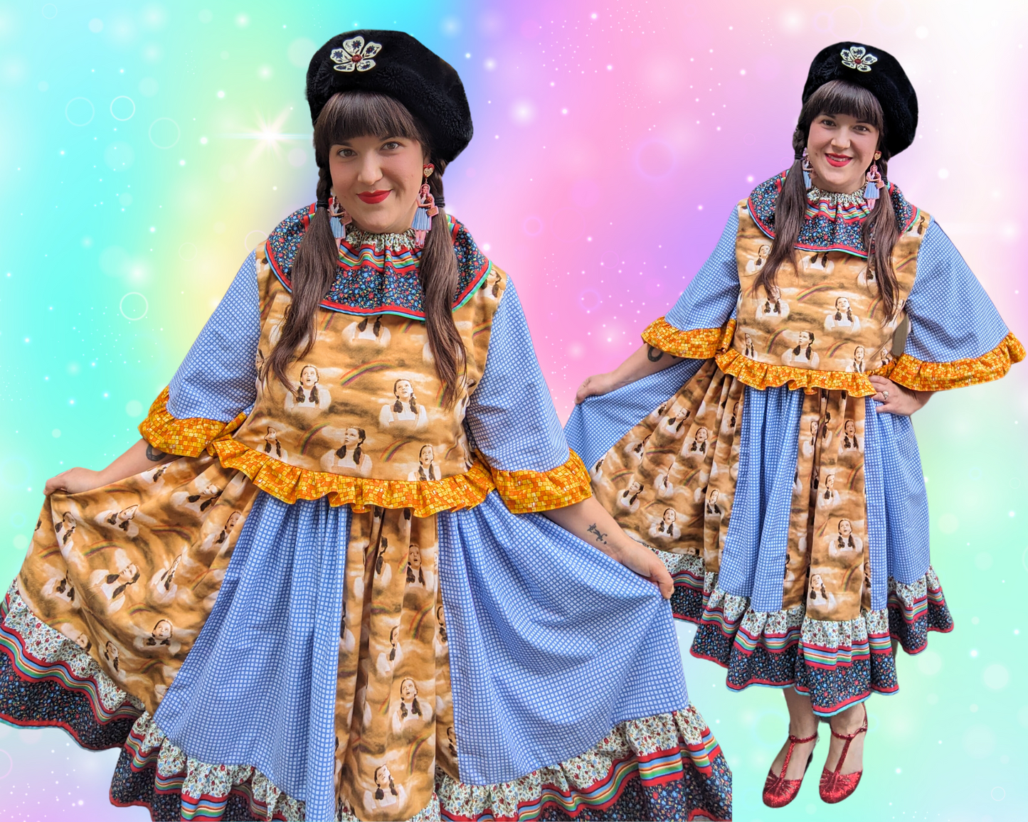 Handmade, Upcycled The Wizard of Oz Dress L-XL