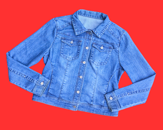 Veste en jean It The Movie de Stephen King, fabriquée à la main et recyclée, taille M