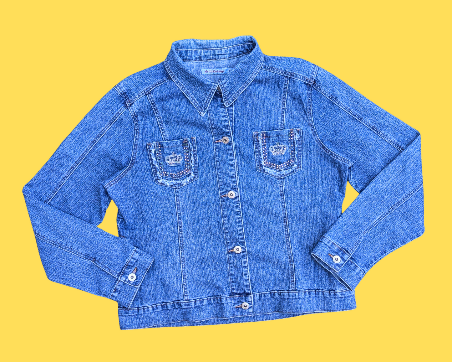 Veste en jean Freddie Mercury, Queen, fabriquée à la main et recyclée, taille XL