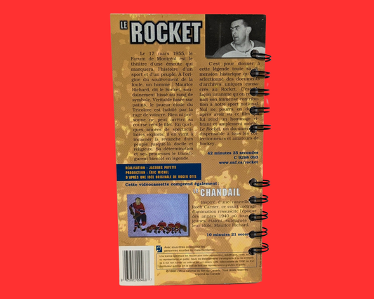 Le Rocket, Maurice Richard l'Homme Sa Légende VHS Movie Notebook