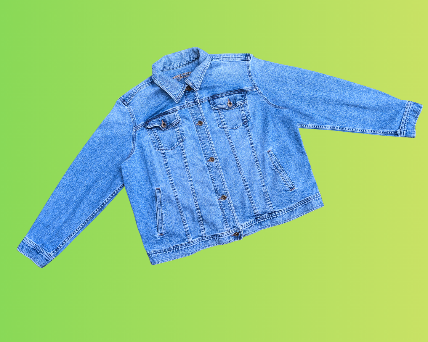 Handmade, Upcycled Friends Denim Jacket Size XL