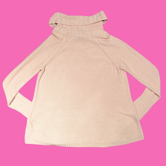 Beige Knit Turtleneck Sweater Size XL