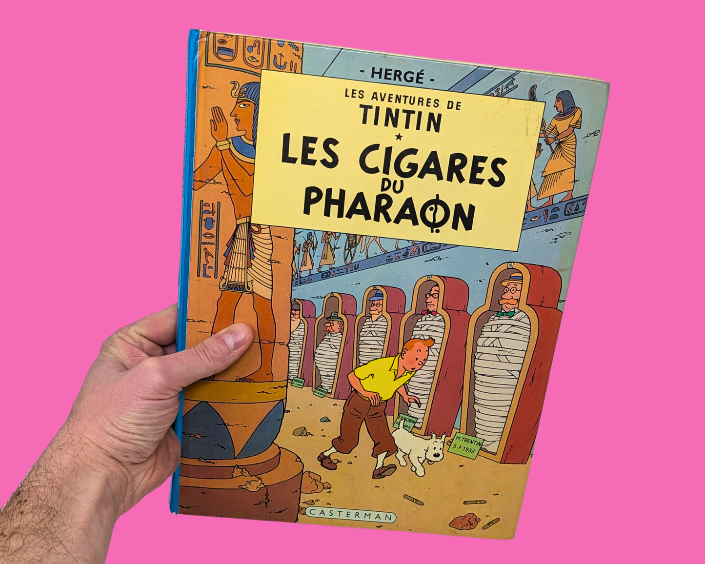 Vintage 1980's Tintin et Les Cigares du Pharaons