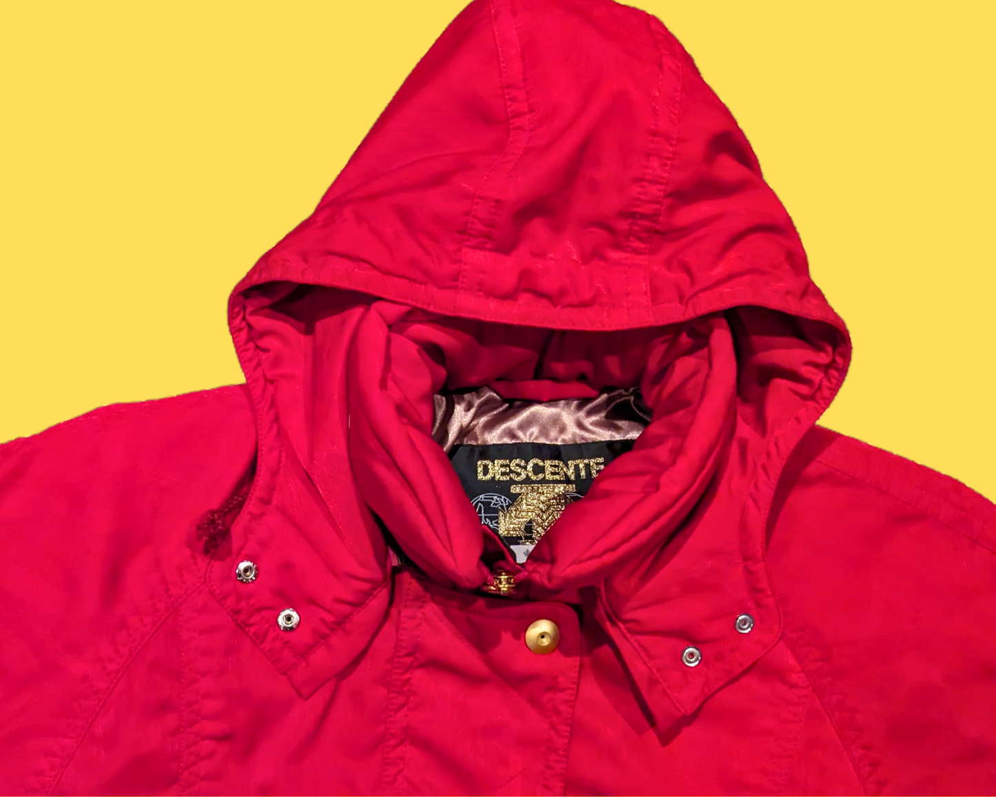 Y2K Descente Red Winter Jacket Size L