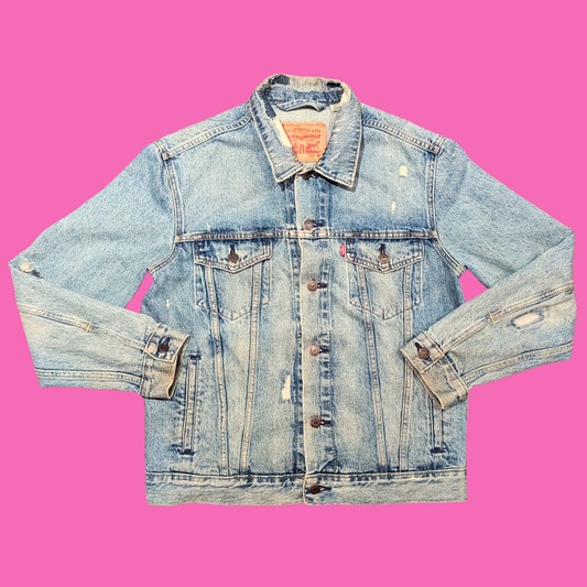 Betty Boop Upcycled Levi's Denim Jacket Size M for Men