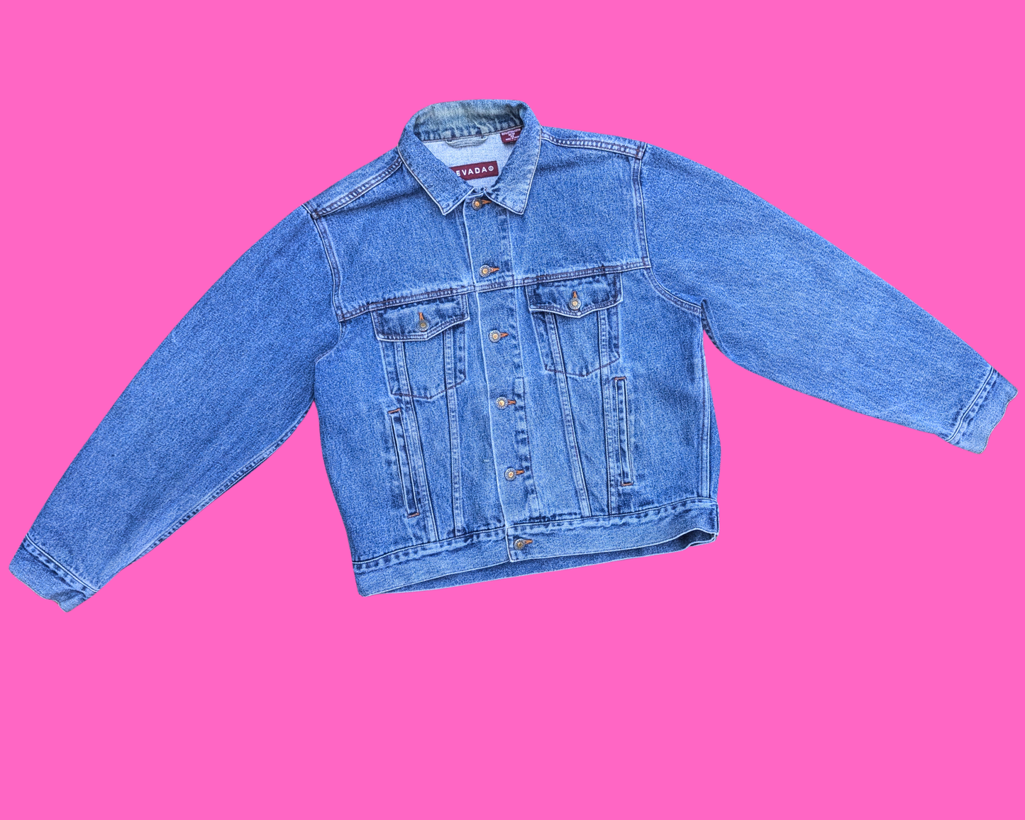 Handmade, Upcycled Stranger Things Denim Jacket Size M