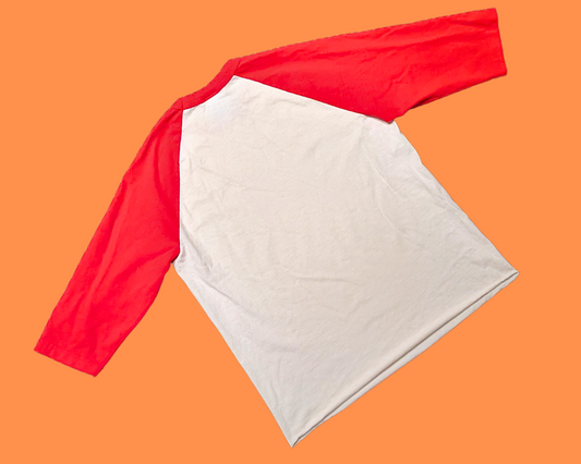 Chemise Thrasher à manches rouges style baseball, style années 2000, taille L