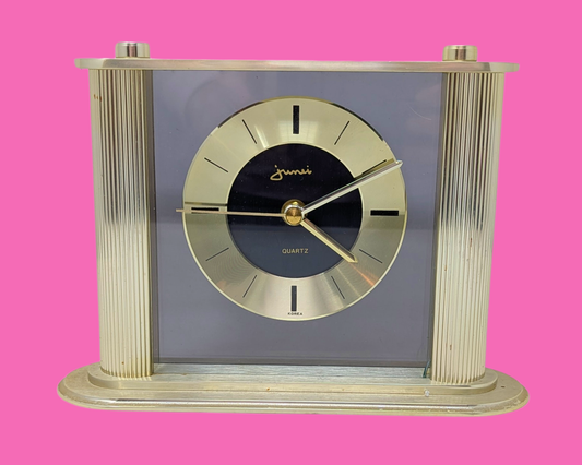 Horloge à quartz Jeni vintage en acier inoxydable des années 1990, fabriquée en Corée