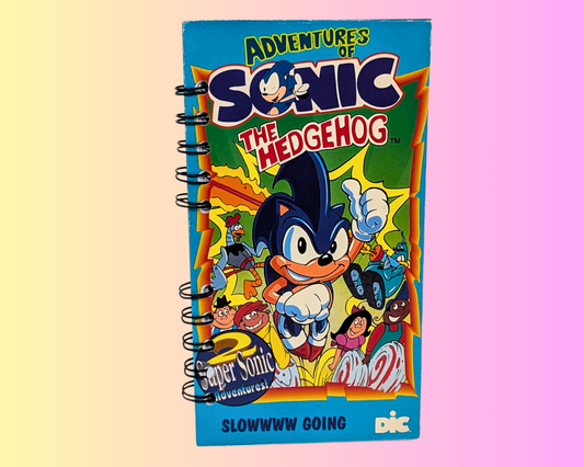 Sonic The Hedgehog Slowwww Going VHS Movie Notebook