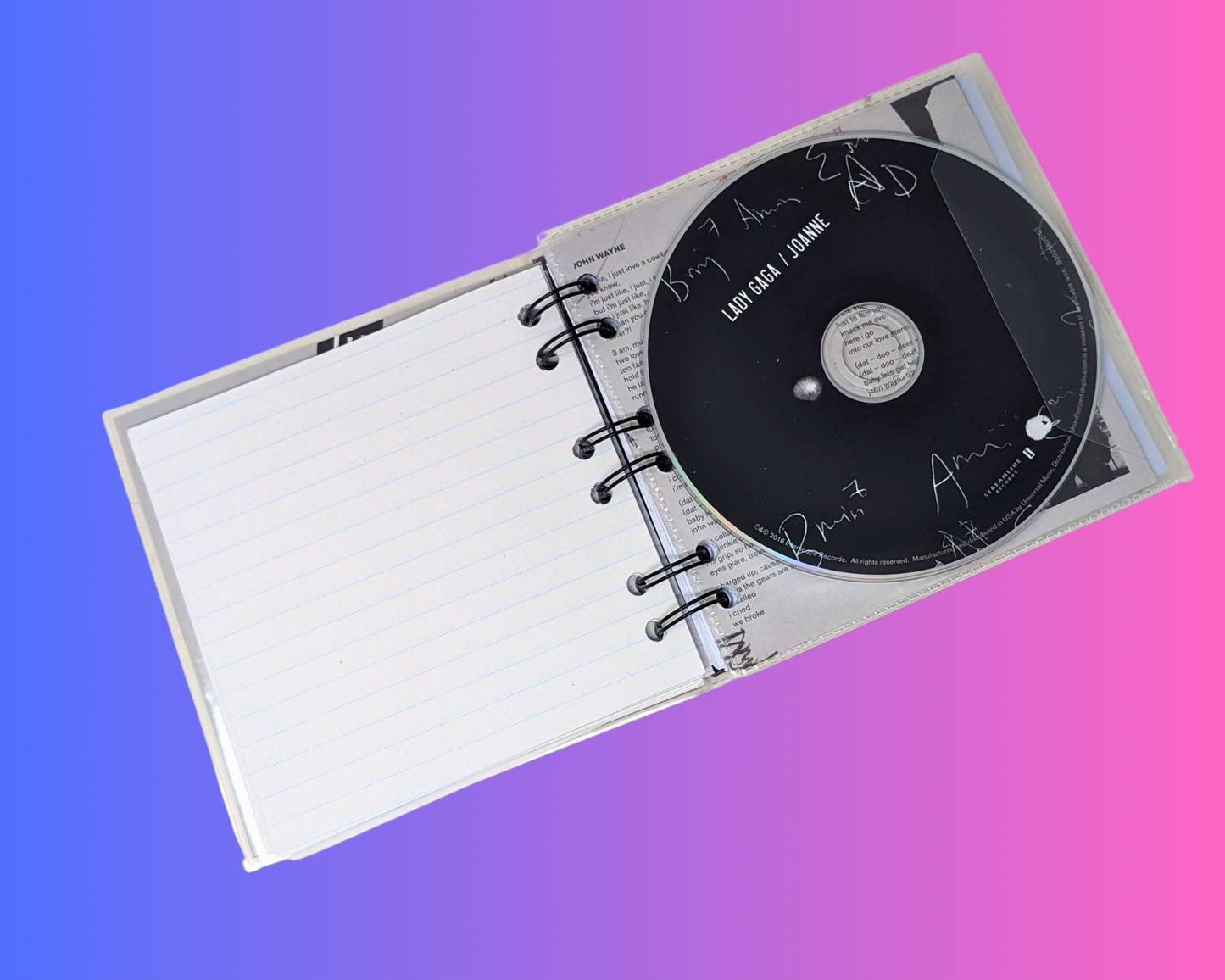 Lady Gaga, Joanne CD Notebook