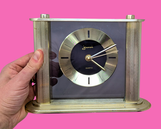 Horloge à quartz Jeni vintage en acier inoxydable des années 1990, fabriquée en Corée