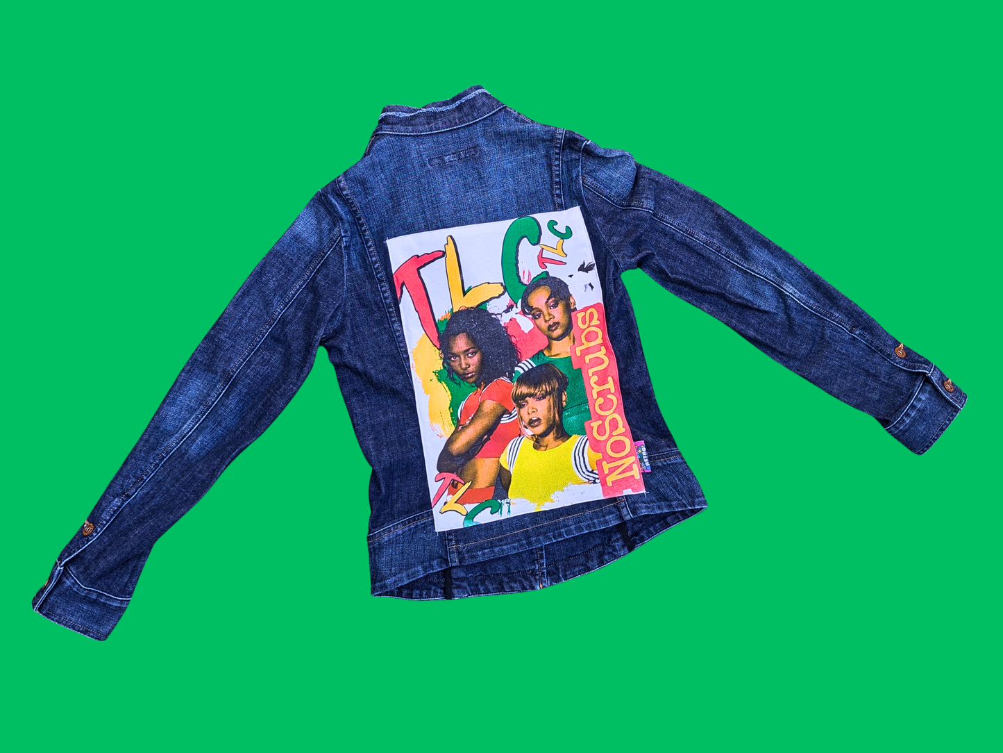 Handmade, Upcycled TLC No Scrubs Jacket Size M
