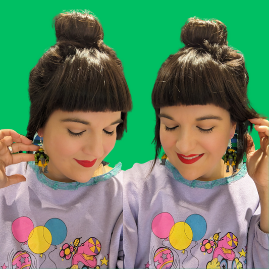 Boucles d'oreilles Tortues Ninja faites à la main et recyclées