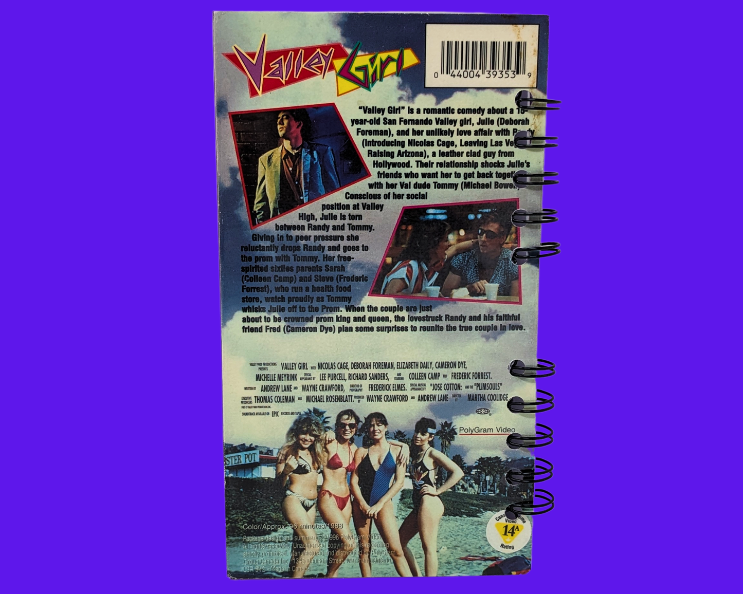 Carnet de notes VHS du film Valley Girl
