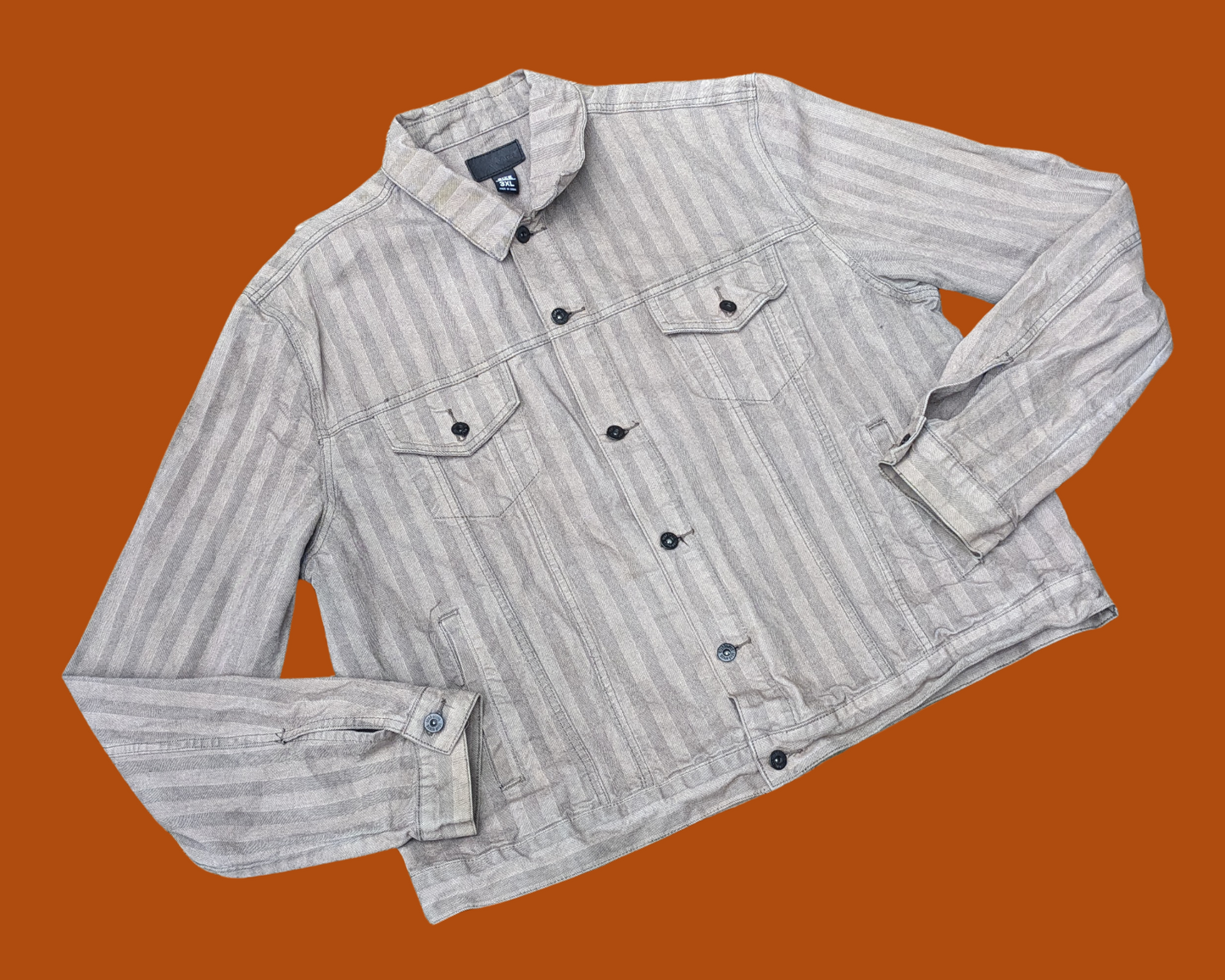 Handmade, Upcycled Indiana Jones Raiders of the Lost Ark Light Brown Denim Jacket Size 3XL
