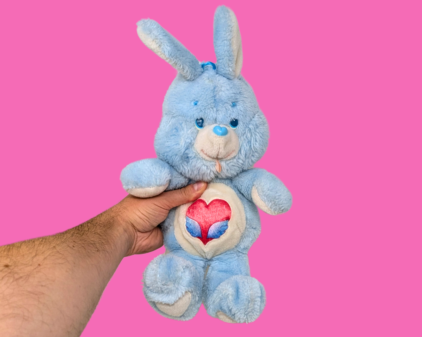 Peluche lapin Care Bears Cousin Swift Heart vintage des années 1980