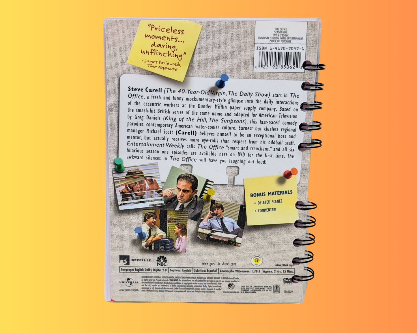 The Office Season One DVD Movie Notebook