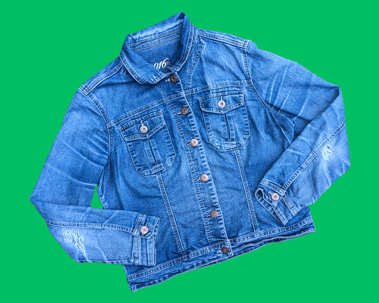 Handmade, Upcycled Sponge Bob Square Pants Playing Hockey Jacket Size L