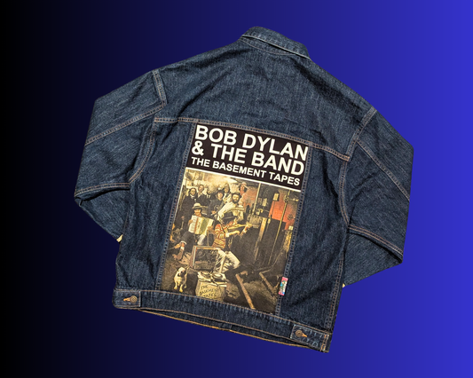 Handmade, Upcycled Bob Dylan & The Band The Basement Tapes Denim Jacket Size M