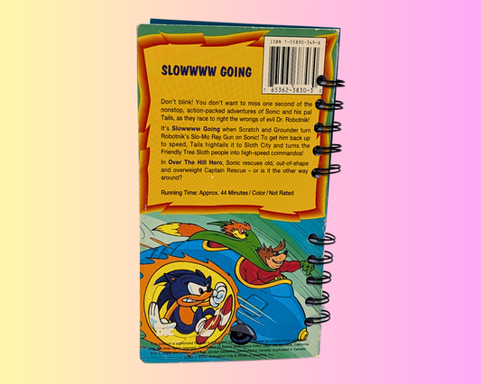 Sonic The Hedgehog Slowwww Going VHS Movie Notebook