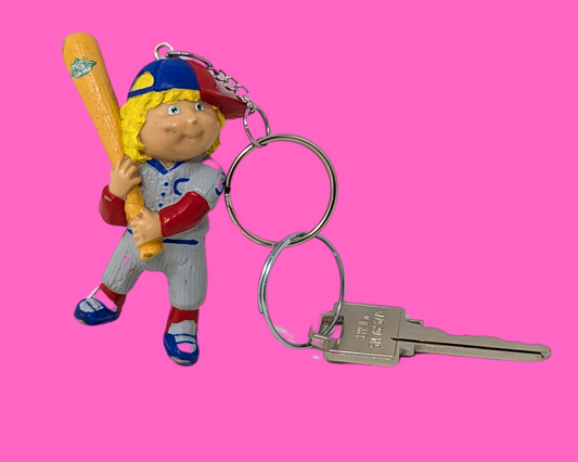 Porte-clés jouet Cabbage Patch Kids fait main et recyclé