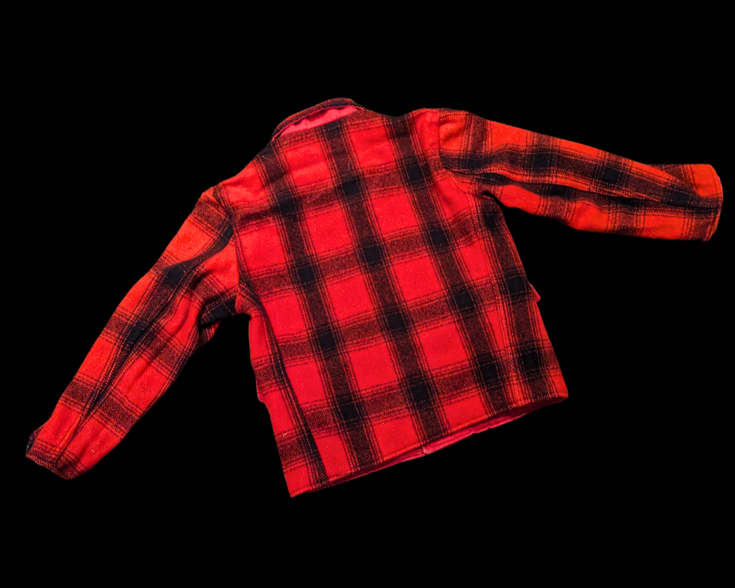 Vintage 1990's Red and Black Plaid, Reversible Jacket Size M