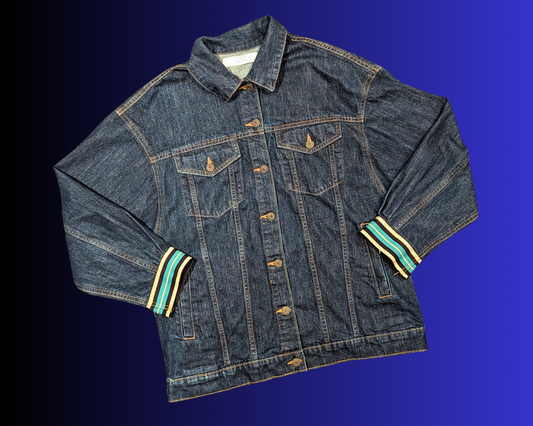 Handmade, Upcycled Bob Dylan & The Band The Basement Tapes Denim Jacket Size M